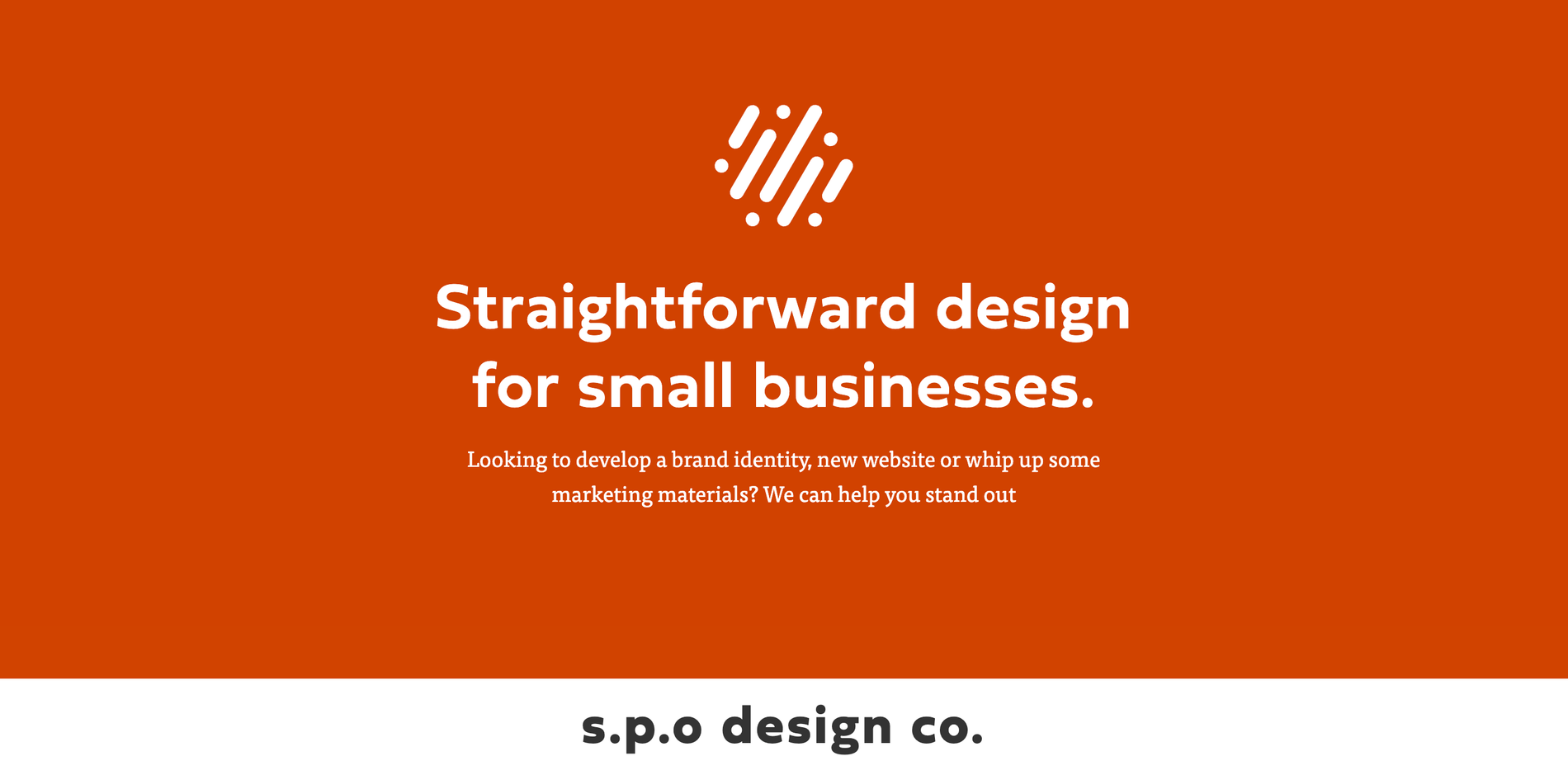 Screengrab of the spo.design website